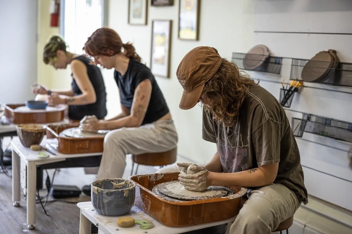 Throwing bowl at Floridian Ceramics